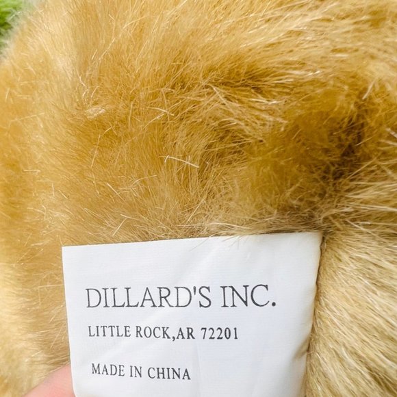 2003 Dillard's Christmas Brown Plush Teddy Bear with Knit Scarf & Hat - Picture 8 of 10